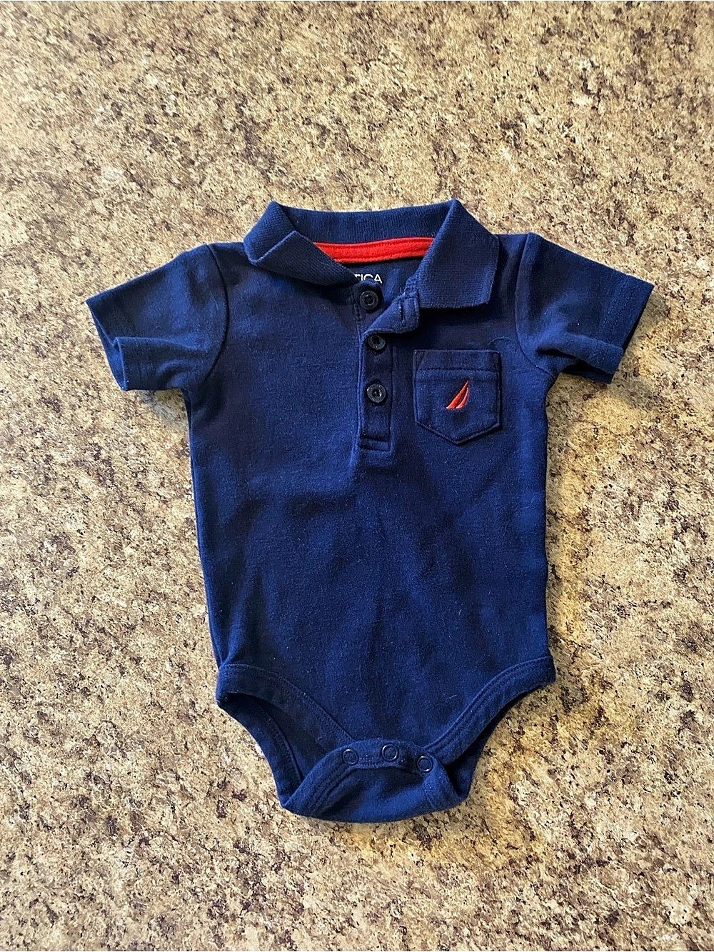 Nautica Baby Polo Bodysuit in Blue Size 3/6M